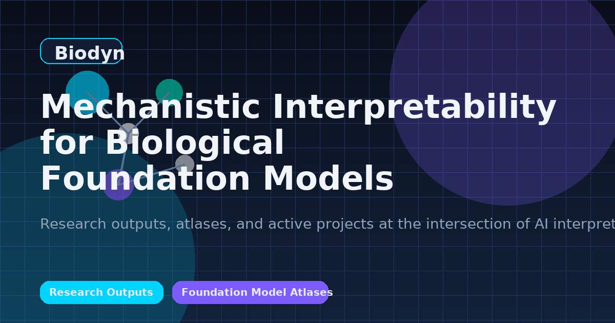 Biodyn: Mechanistic Interpretability for Biological Foundation Models